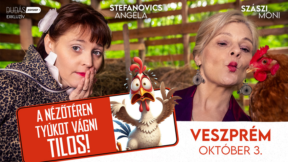 Tyúkot vágni tilos belépőjegy 2.kat. Veszprém, 2025.11.09.