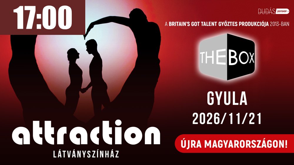 Attraction: The Box belépőjegy 2.kat. Gyula, 2026.11.21. 17:00