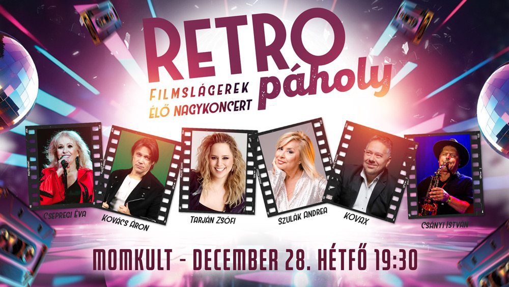 Retropáholy belépőjegy 3.kat. MOMKult, 2026.12.28. 19:30