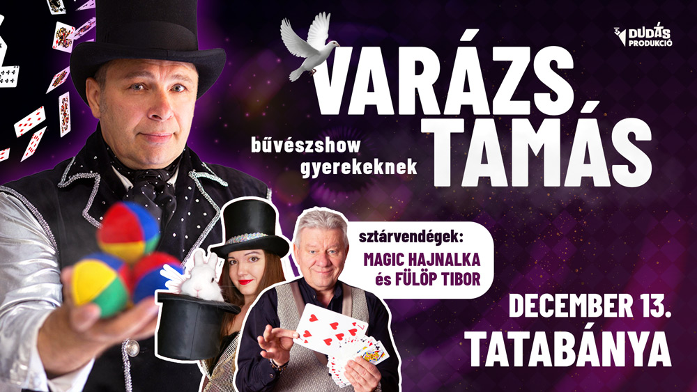 Varázs Tamás belépőjegy 2.kat. Tatabánya, 2026.12.13.
